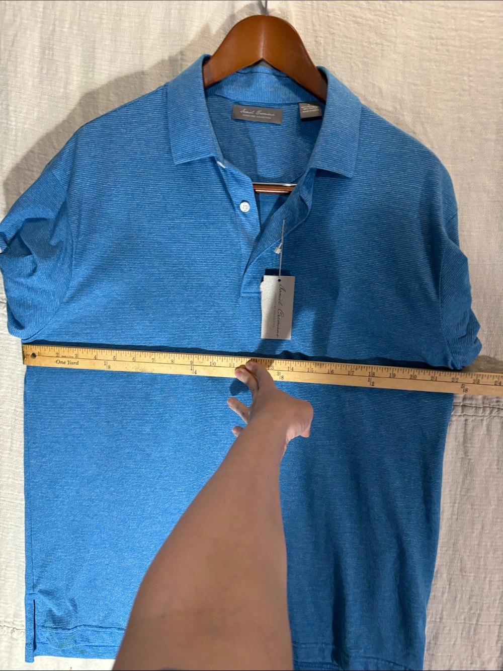 Daniel Cremieux Heathered Blue Short-Sleeve Polo - Picture 12 of 13